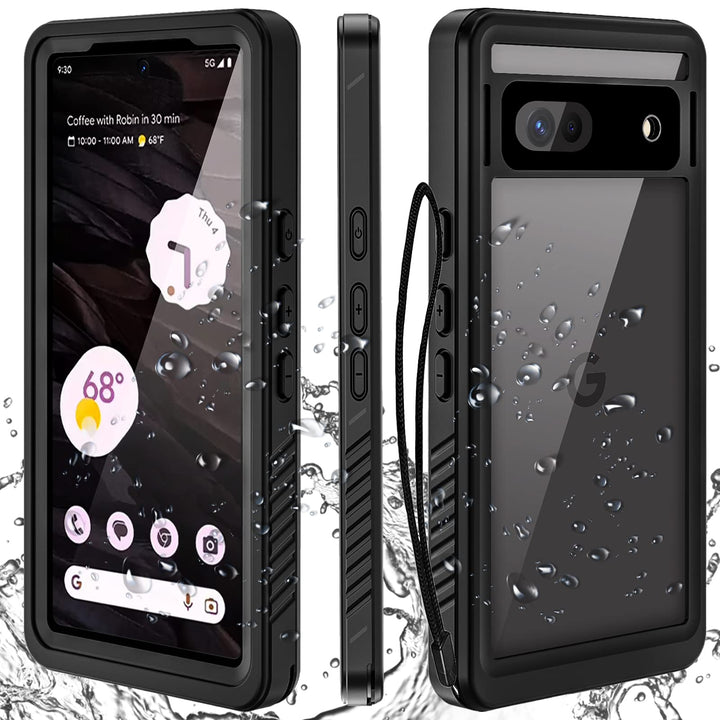 Miimall Schutzhülle für Google Pixel 7A, wasserdicht, IP68, HD-Displayschutz, 360 °, stossfest, robu