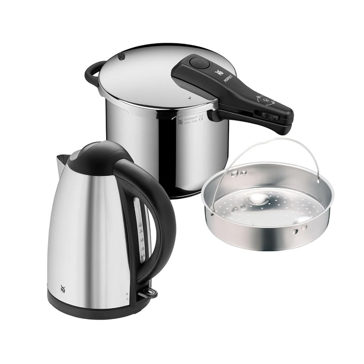 WMF Set 2-teilig Bueno Wasserkocher 1,7l, Kalkfilter, 2400 W, beleuchtete Wasserstandsanzeige und Pe