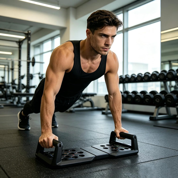 Faltbares Liegestützbrett mit Liegestützgriffen