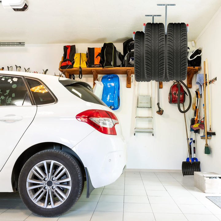 Relaxdays 12 x Deckenhaken Garage, T-Profil, bis 25 kg, für Stauraumbrücke, Stahl mit Polsterung, H