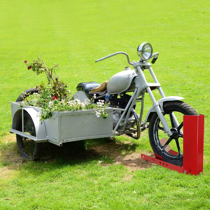 Eulenke 3 Stück Motorrad Vorderradklemme, Motorradwippe für 8-24 Zoll, Motorradständer mit 9 Ankerbo