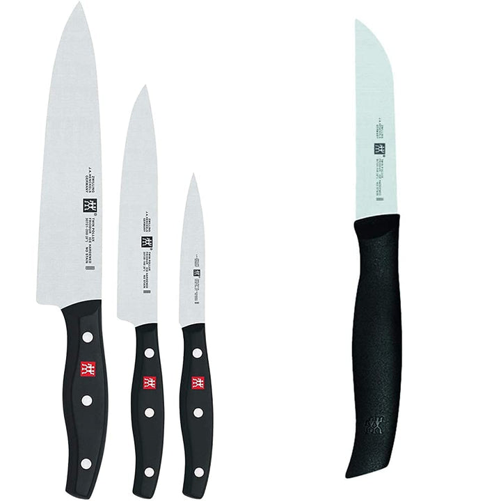 Zwilling Messer-Set, 3-tlg, Spick-/Garniermesser, Fleischmesser, Kochmesser, Rostfreier Spezialstahl