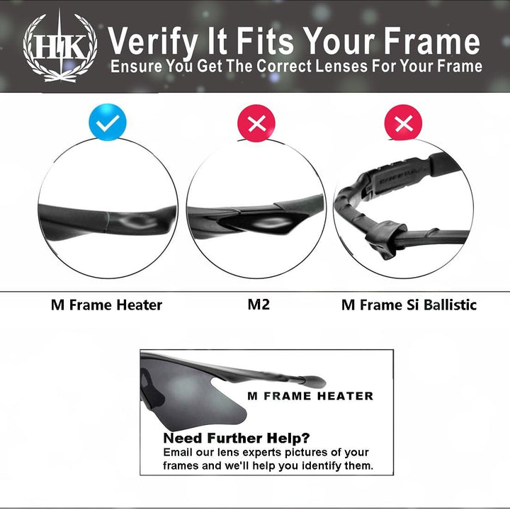 HKUCO Plus Mens Replacement Lenses For Oakley M Frame Heater Titanium/Emerald Green Sunglasses