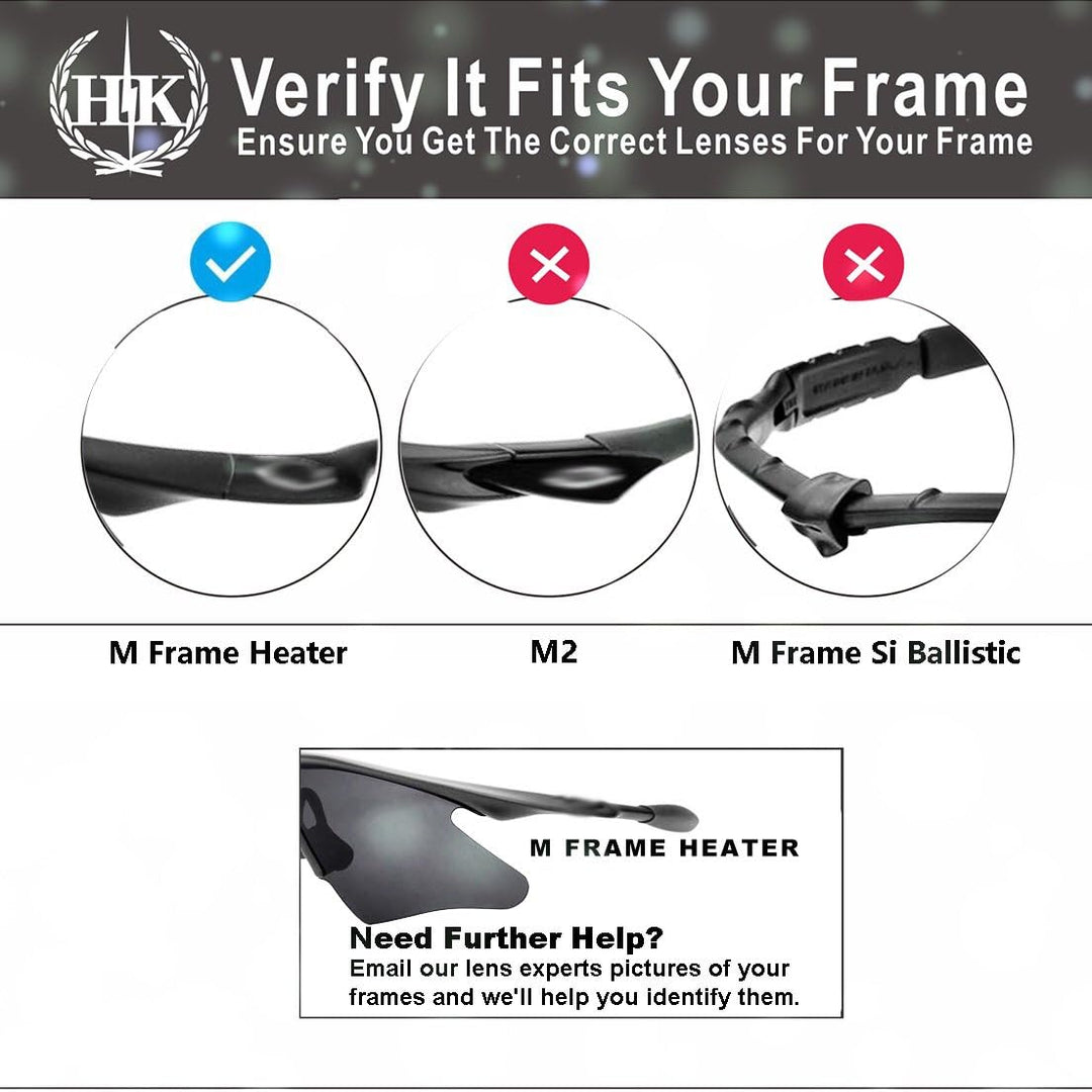 HKUCO Plus Mens Replacement Lenses For Oakley M Frame Heater Red/Titanium Sunglasses