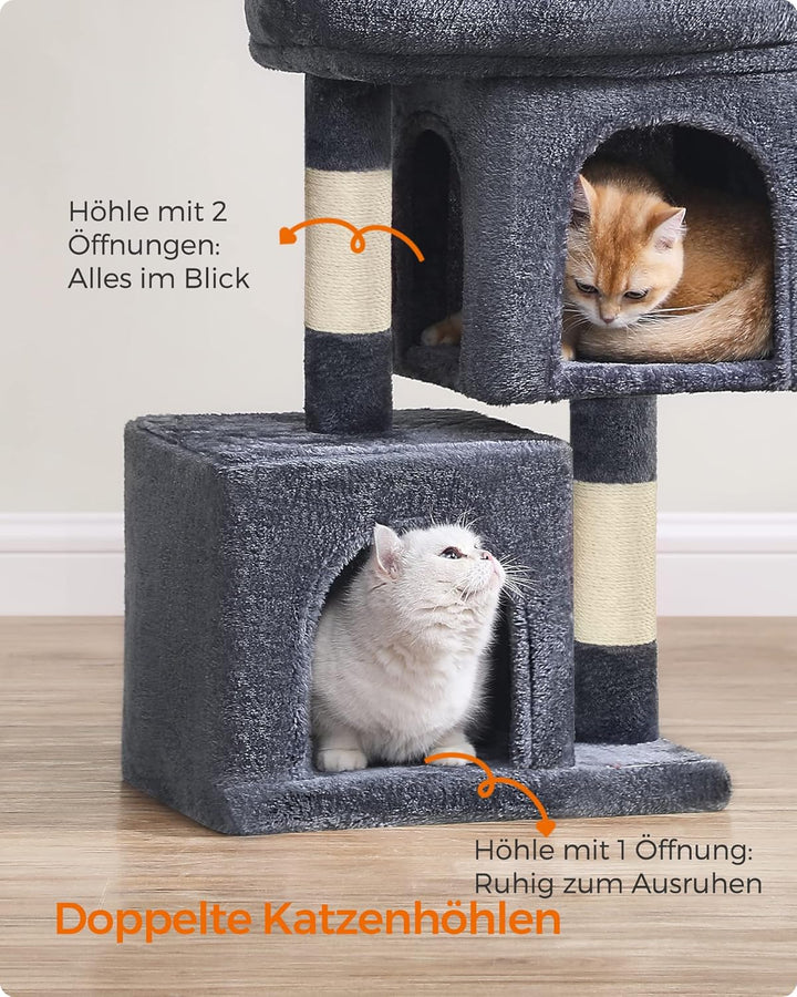 Feandrea Kratzbaum klein, 67 cm Katzenbaum, Katzenhaus für Kätzchen bis zu 3 kg, grosse Plattform, S