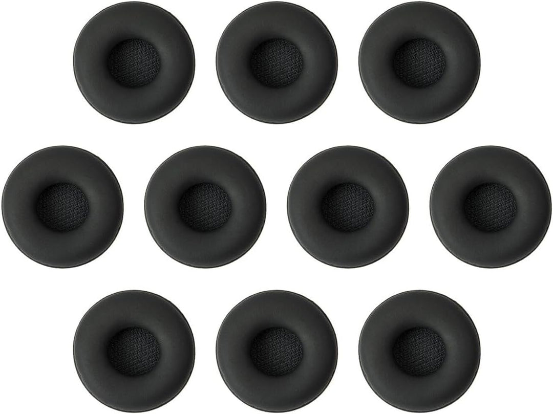 Jabra Ersatz-Kunstleder-Ohrkissen für Headsets der Biz 2400 II Serie, Packung mit 10 Stück, schwarz