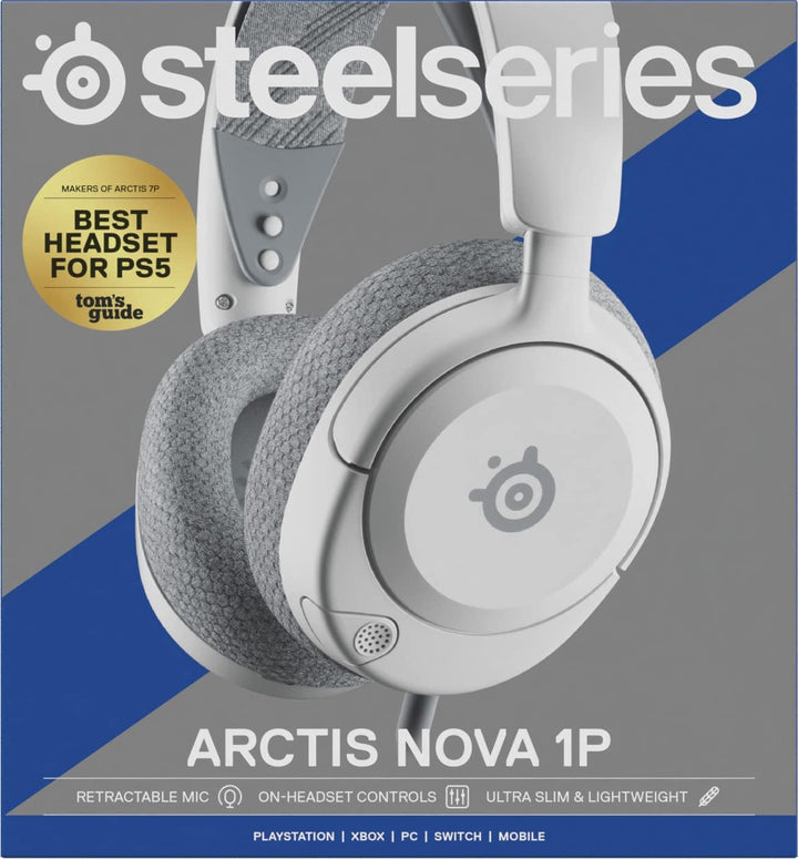 SteelSeries Arctis Nova 1P - Multi-System Gaming-Headset – Hi-Fi-Treiber – 360° Surround-Sound – Mem