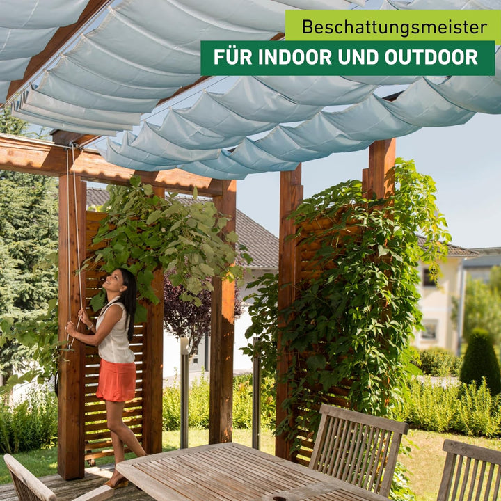 Windhager Sonnensegel für Seilspanntechnik, Wintergarten und Terrassen Beschattung, Seilspannmarkise