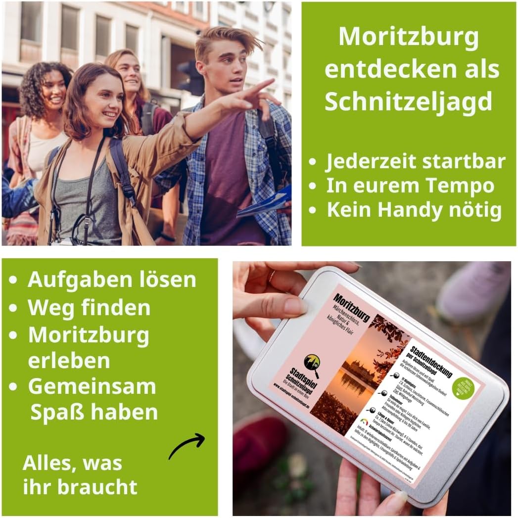 Schnitzeljagd Moritzburg – Stadtspiel für Erwachsene und Familien | Stadtrallye rund ums Moritzburge