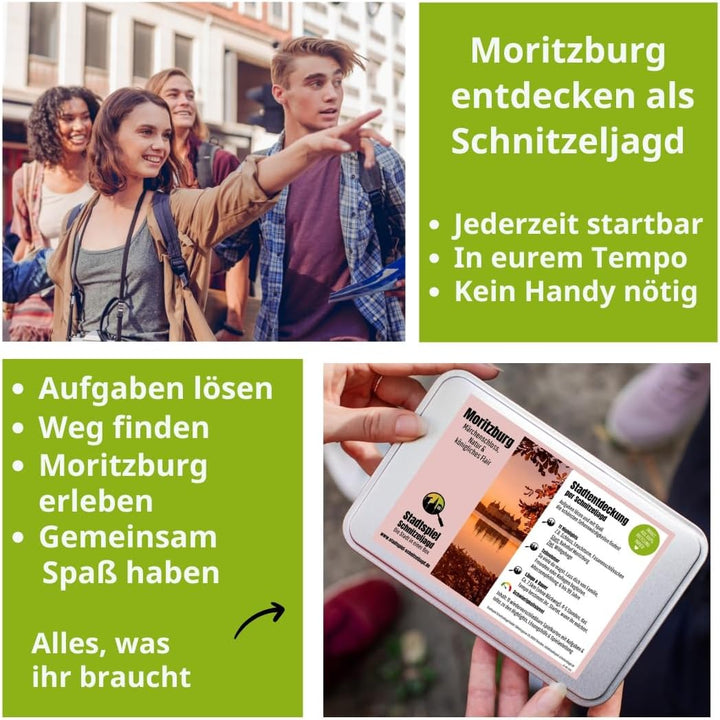 Schnitzeljagd Moritzburg – Stadtspiel für Erwachsene und Familien | Stadtrallye rund ums Moritzburge