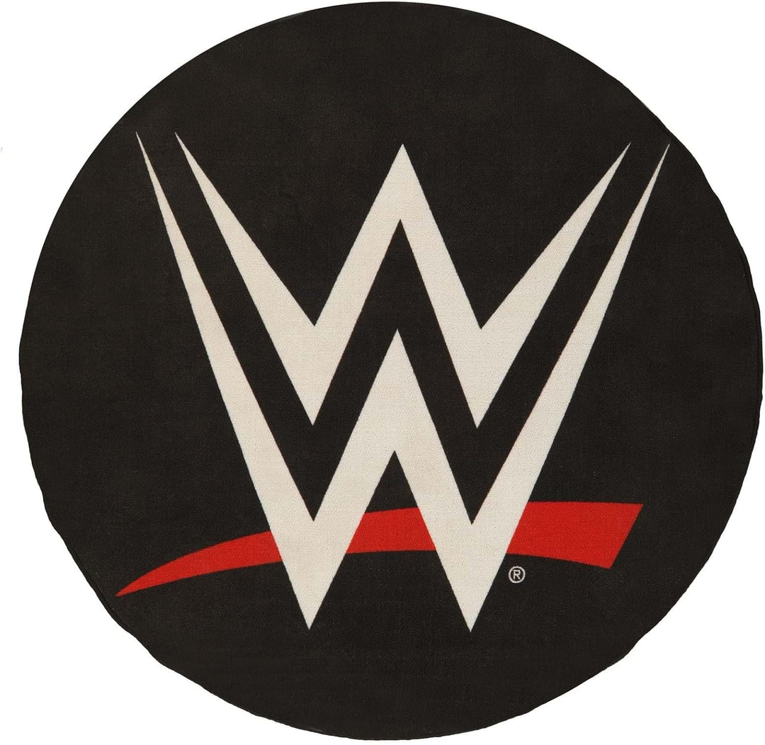 Fun Costumes World Wrestling Entertainment Logo Rug Indoor Decoration, WWE Mat Round Circle Accessor