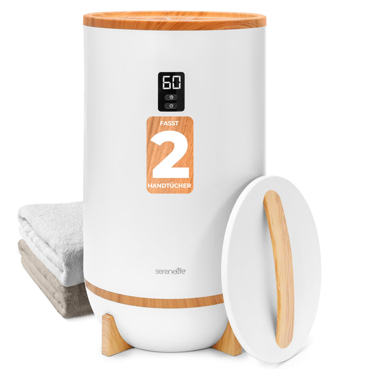 SereneLife Handtuchtrockner Elektrisch mit Timer, Handtuchwärmer Eimer Towel Warmer for 2 Towels, En