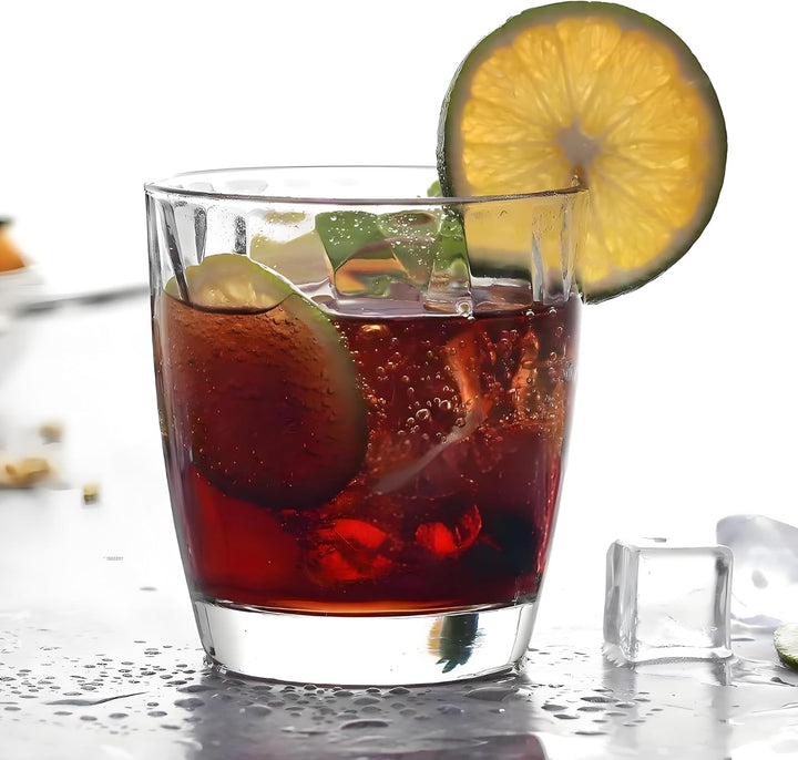 VEILEDGEM [aussehen wie Glas] 300 ml Set mit 6 Kunststoff-Trinkgläsern, spülmaschinenfest, BPA-frei,