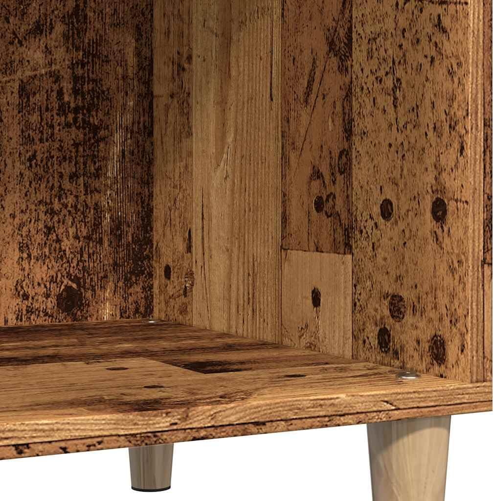 vidaXL Plattenschrank Altholz-Optik 84,5x38x89 cm Holzwerkstoff Braun, Braun