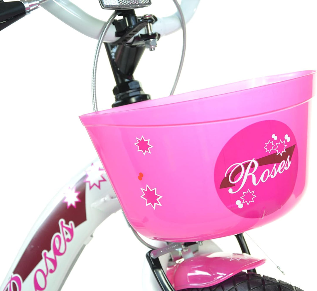 SCH Girls Bicycle Roses Children's Bicycle 20" (6-10 years) Weiss, 20" (6-10 years) Weiss