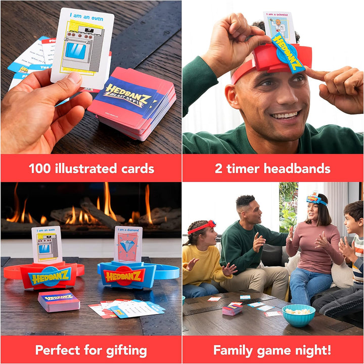 Spin Master Games 6061503 Game for and Kids Aged Over 6 Hedbanz Blastoff Spiel für Familien und Kind