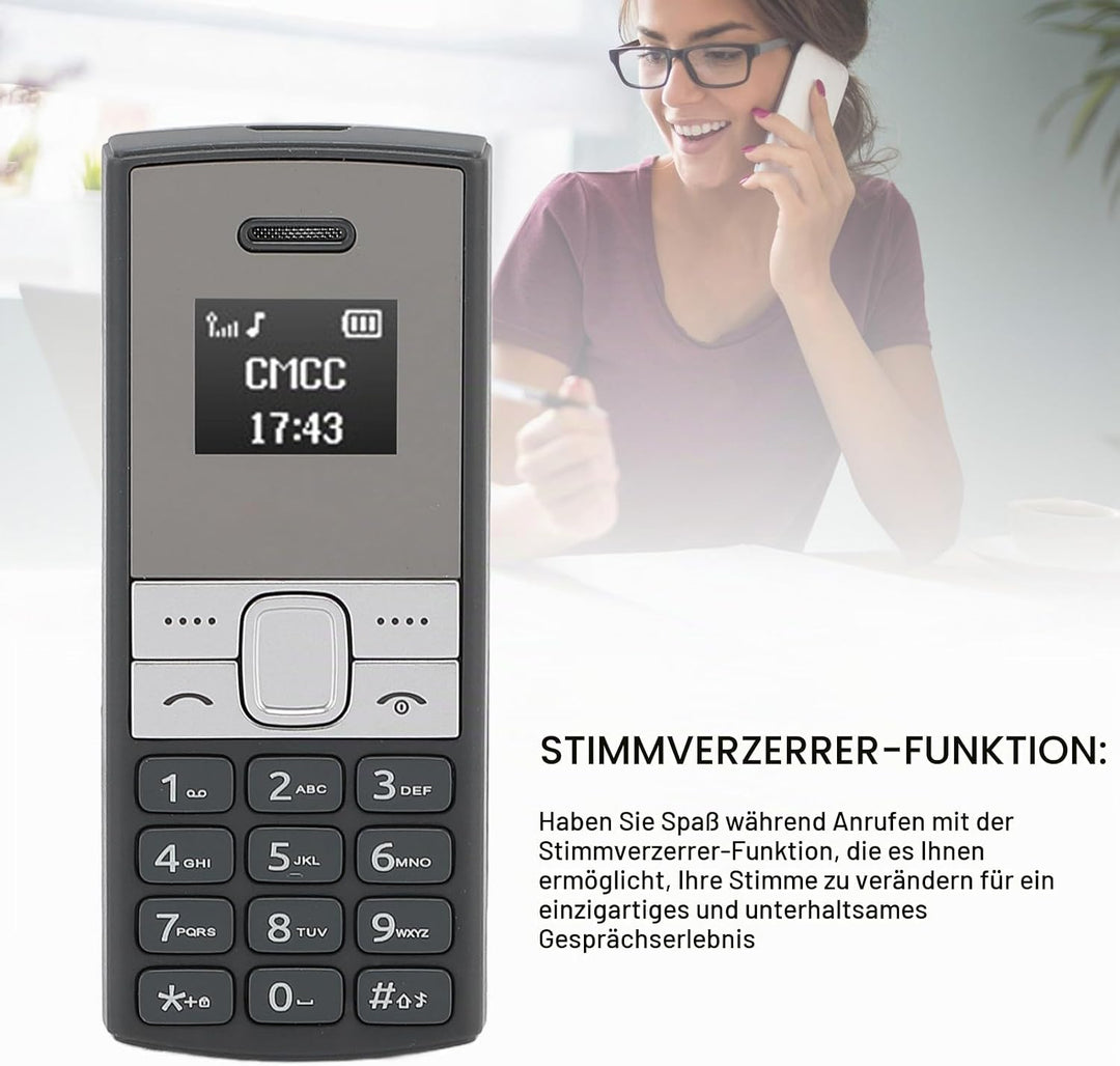 Entsperrtes Kleinstes Mobiltelefon – BM150 Tiny Mobile, GSM 2G Small Mobil Handy, Bluetooth Dual-SIM