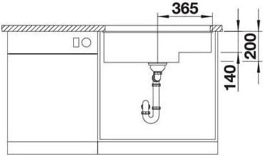 BLANCO SUBLINE 700-U Literevel | SILGRANIT anthrazit | Einbauart: Unterbau | ohne Ablauffernbedienun