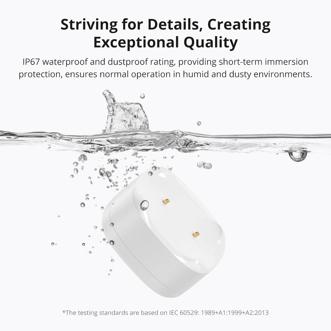 SONOFF SNZB-05P Zigbee Wassermelder + WLDC200 Wassersensor Kabel,Smart Home Wasserwächter,Wassermeld