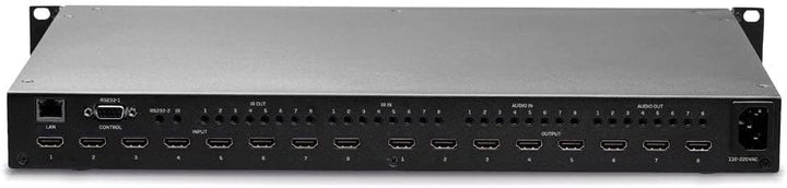 LINDY Matrix Video 8x8 HDMI 18G mit Scaler für Wand Monitor