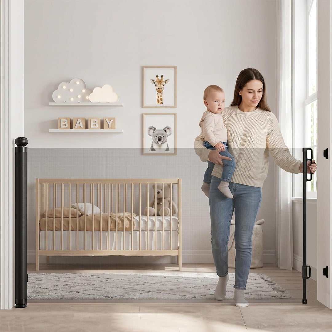 Treppenschutzgitter Ausziehbar 0-140 cm, Baby Absperrgitter Kinderschutzgitter, Türschutzgitter für
