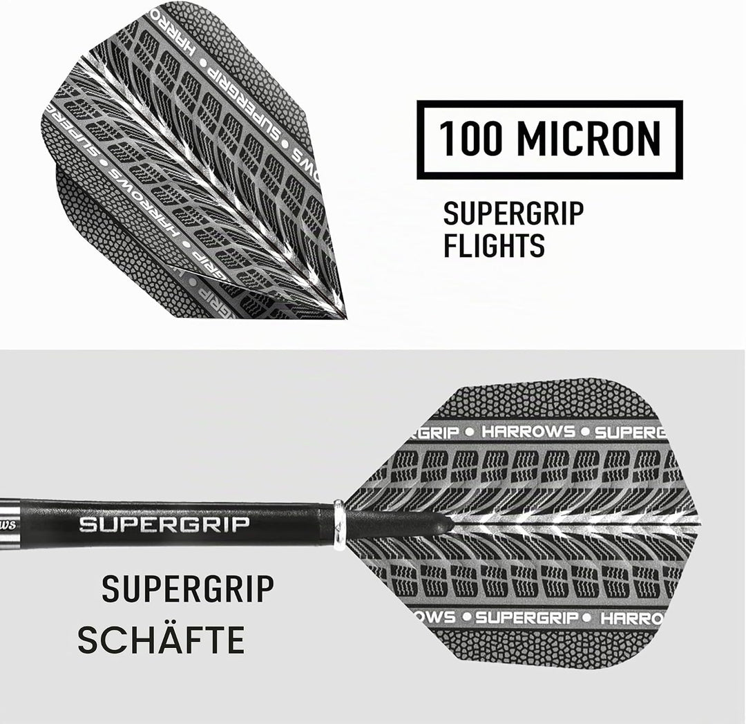 Harrows Super Grip Darts Supergrip Steeltip 22g 21g silber, 21g silber