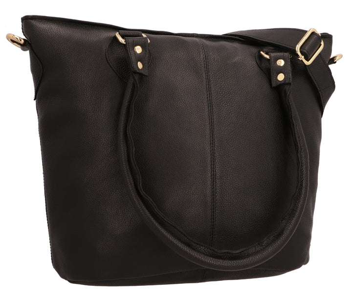 Gusti Shopper Leder - Therese Handtasche Damen Umhängetasche Vintage mit Reissverschluss Shopper Led