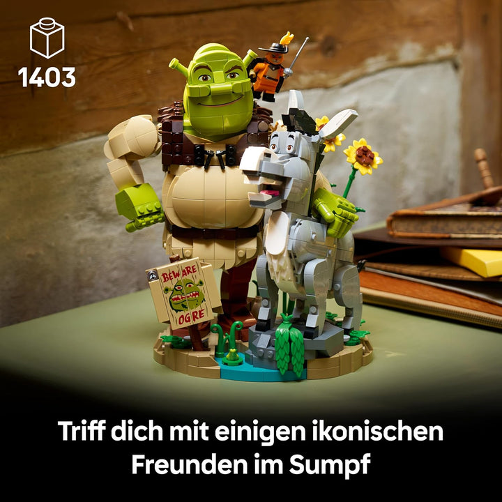 LEGO Shrek: Shrek, Esel und Der Gestiefelte Kater - Film Modellbau für Erwachsene - Ausstellungsset