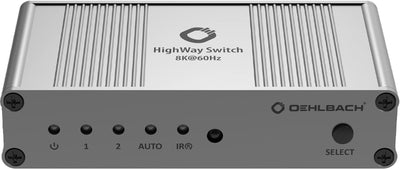 OEHLBACH Highway Switch 8K - HDMI 2.1 Umschalter - 2 In 1 Out HDMI-Adapter mit Fernbedienung (4K 120