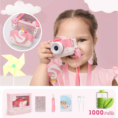 Kriogor Kinder Kamera, Digital Fotokamera Selfie und Videokamera mit 16 MP/Dual Lens/ 2 Inch Bildsch