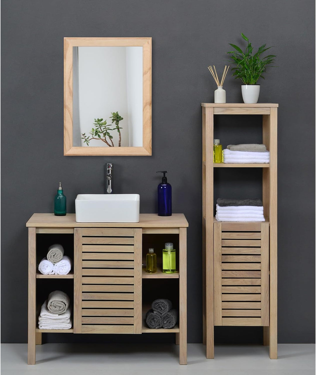 AAZZKANG Spiegel Wand Rustikaler Holzrahmen Vintage Spiegel Badezimmer Schlafzimmer Dekorative Recht
