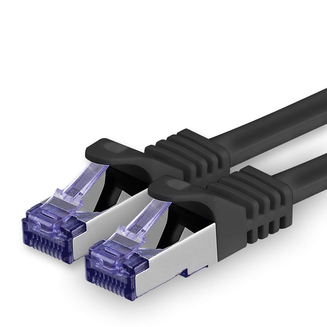 1aTTack.de Cat.7 Netzwerkkabel 30m - Schwarz - 1 Stück - Cat7 Patchkabel (SFTP/PIMF/LSZH) Rohkabel 1