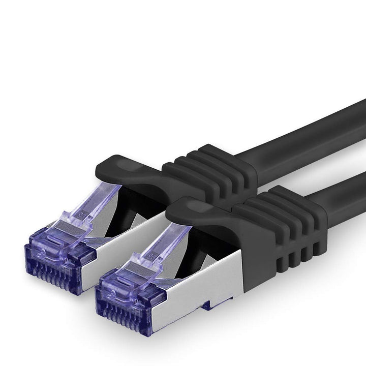 1aTTack.de Cat.7 Netzwerkkabel 30m - Schwarz - 1 Stück - Cat7 Patchkabel (SFTP/PIMF/LSZH) Rohkabel 1