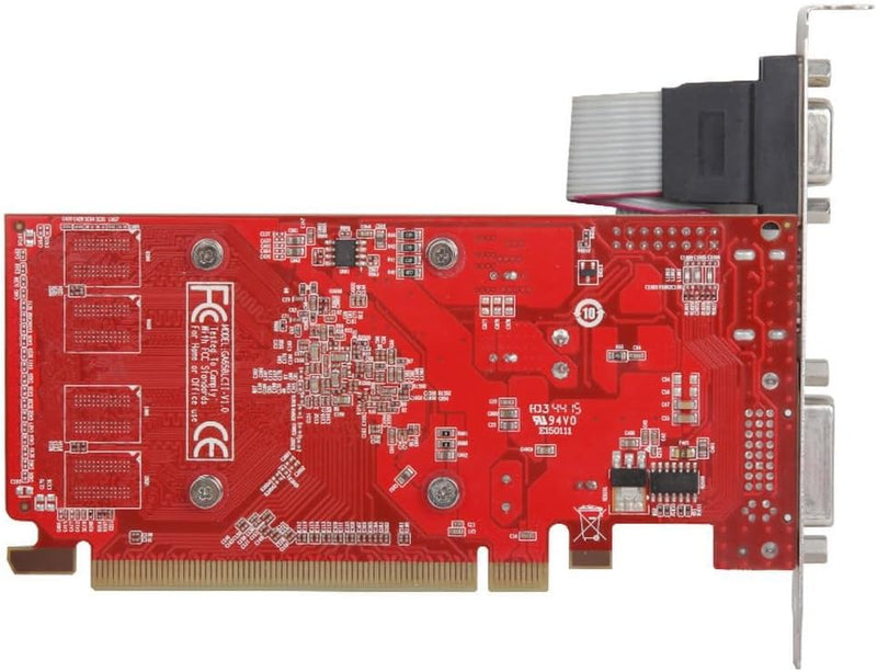 MAXSUN AMD Radeon R5 220 1GB Silent Grafikkarte (Passiv 0dB Kühlung, Low Profile DVI, VGA, HDMI 64 B