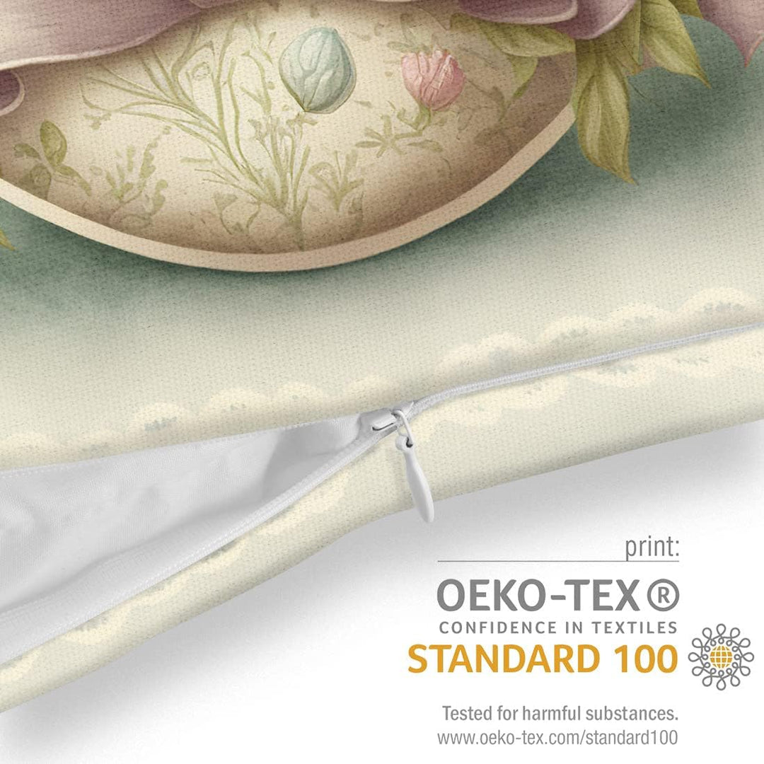 VOID Osterei Deko Blumen 80x80 Kissenhülle Polyester Zierkissen Couchkissen Ostern Osterdeko Deko 70