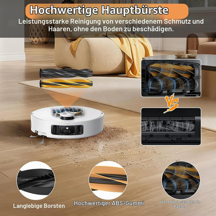 28 Stück Zubehör für Dreame Aqua10 Ultra Roller Complete Saugroboter | 2 Hauptbürsten, 2 Rollen Wisc