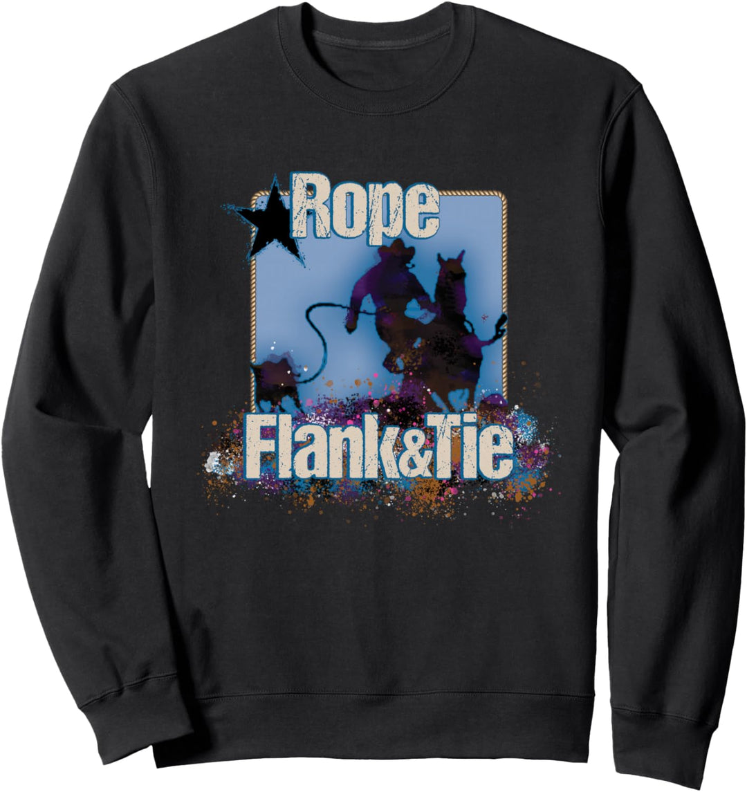 Wadenseil, Rodeo-Seil, Flanke und Krawatte Sweatshirt