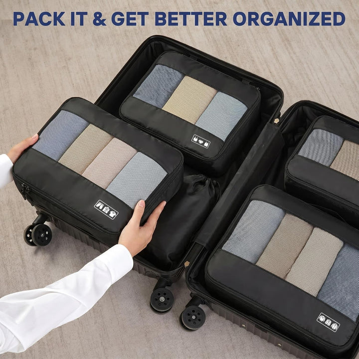 MURISE Koffer Organizer 8 Stück, Packing Cubes für Urlaub und Reisen, Packwürfel Packtaschen für Kof