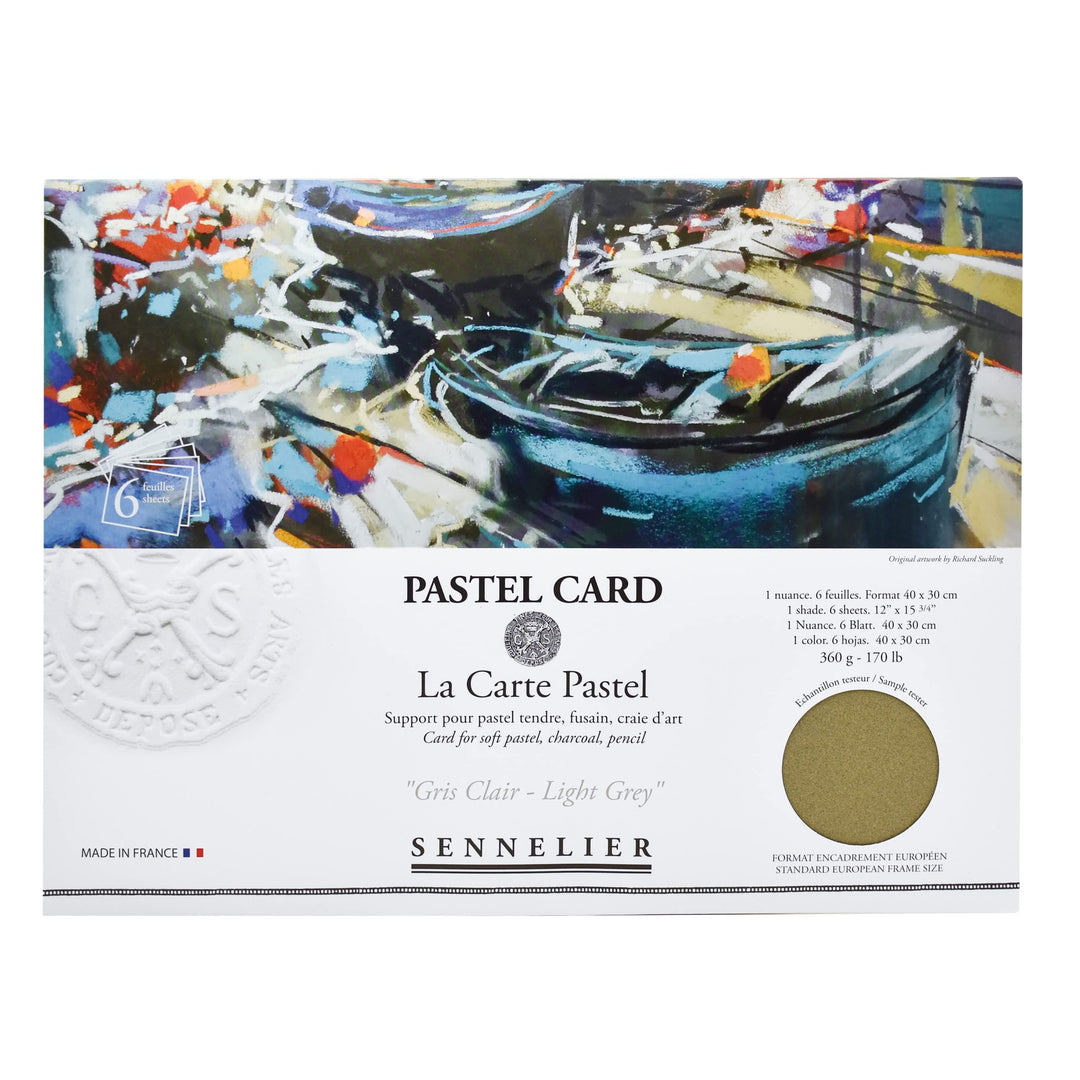 SENNELIER La Carte Pochette, Pastell-Karte, 40 x 27,9 cm, einfarbig, Hellgrau Einfarbiges Hellgrau,