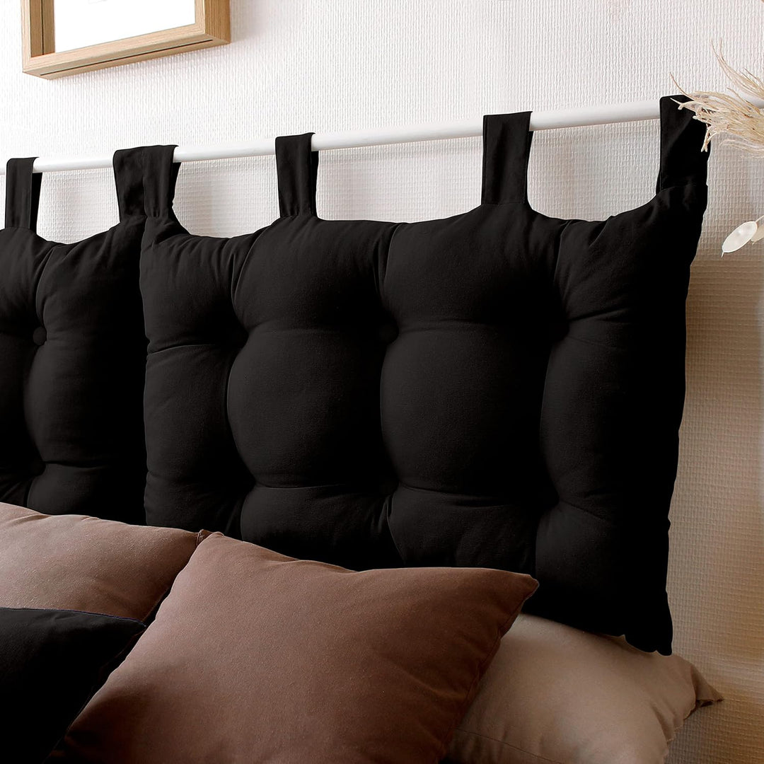 Enjoy Home Kopfteil Stoff 70 x 9 x 45 cm, schwarz, 9 X 45 CM, Schwarz