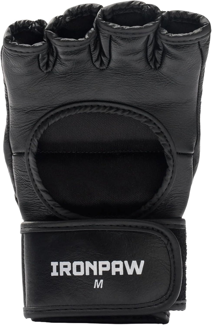 BENLEE Leder MMA Kampfhandschuhe IRONPAW Black/White M, Black/White M