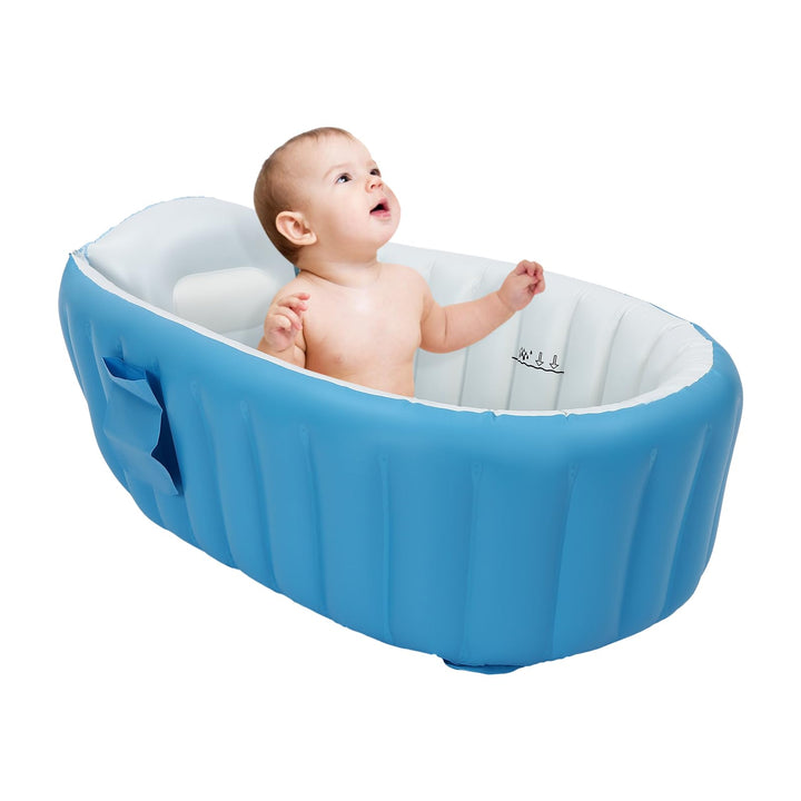 Aufblasbare Babybadewanne, Faltbare Rutschfeste Duschwanne für Kinder & Kleinkinder, Mini Luft Schwi