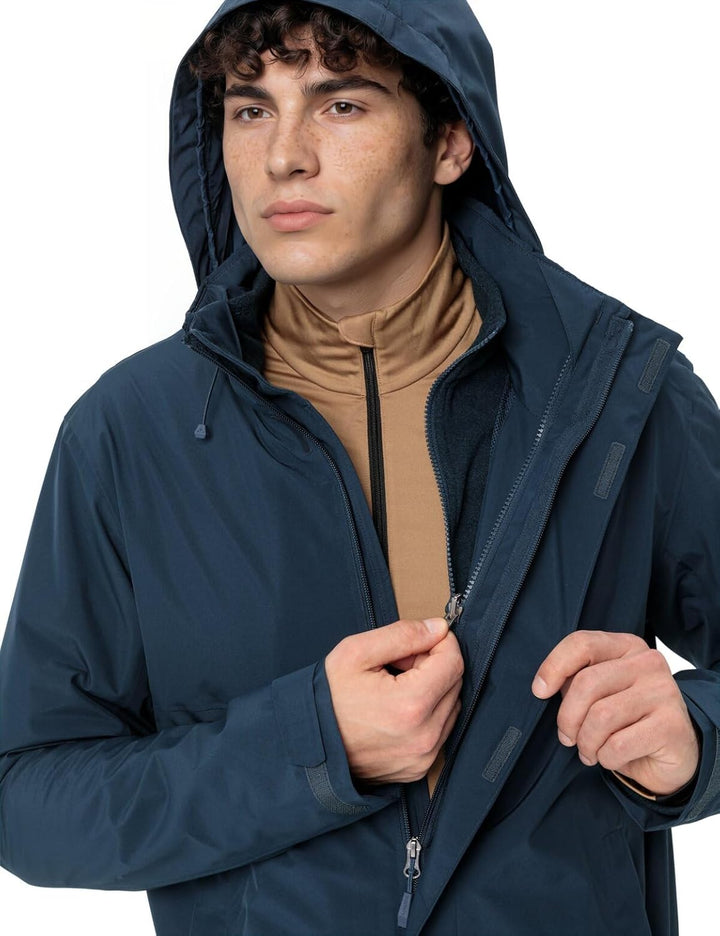 VAUDE Herren Rosemoor 3in1 Jacke Doppeljacke S dark sea, S dark sea