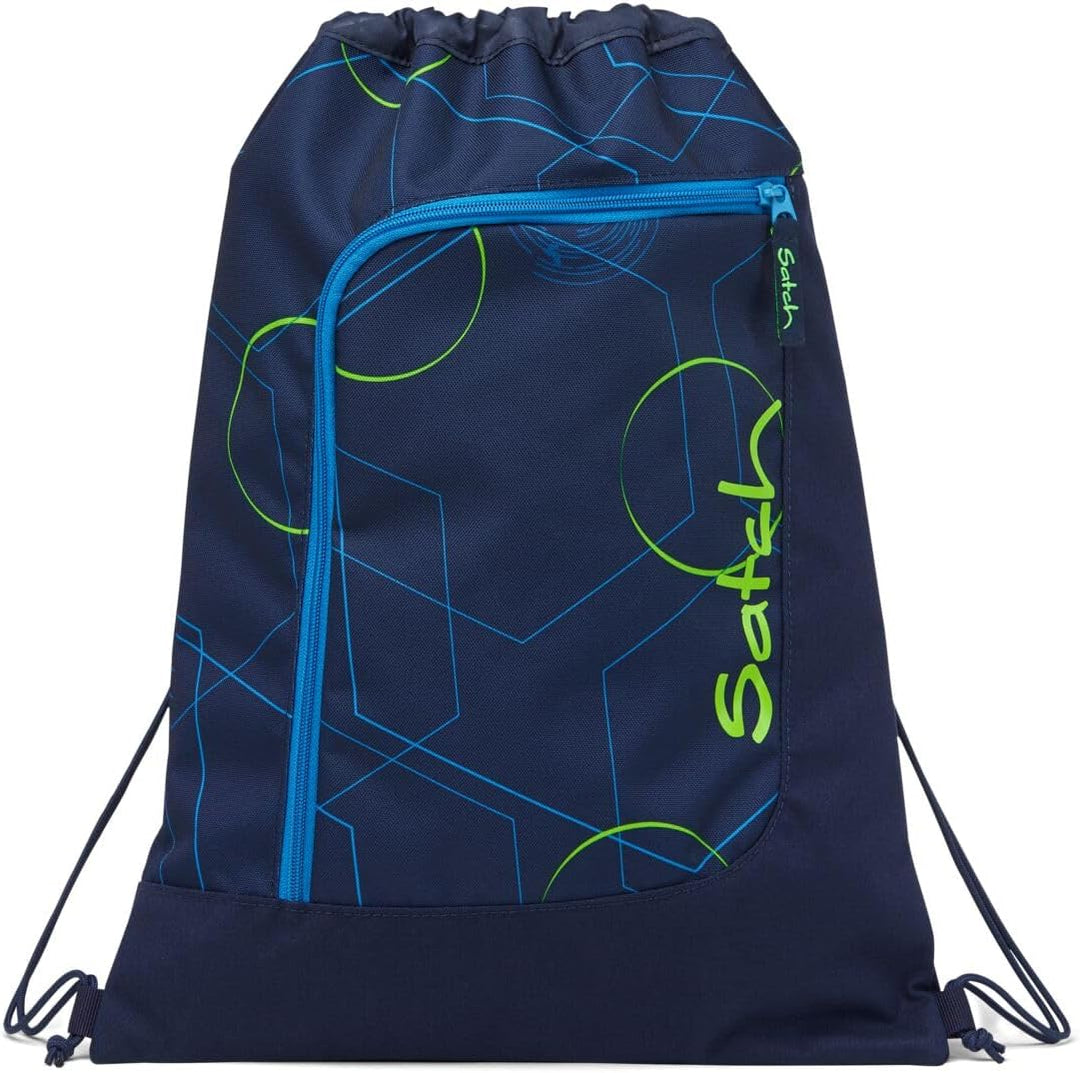 Satch Match Schulrucksack Set 3tlg. inkl. Schlamperbox und Sportbeutel Blue Tech, Blue Tech