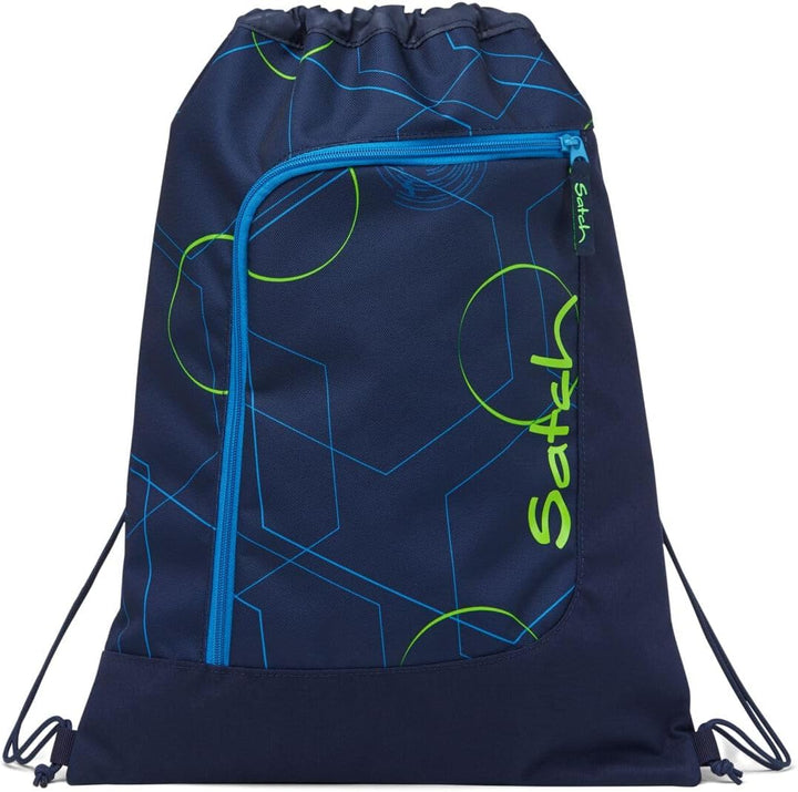 Satch Match Schulrucksack Set 3tlg. inkl. Schlamperbox und Sportbeutel Blue Tech, Blue Tech