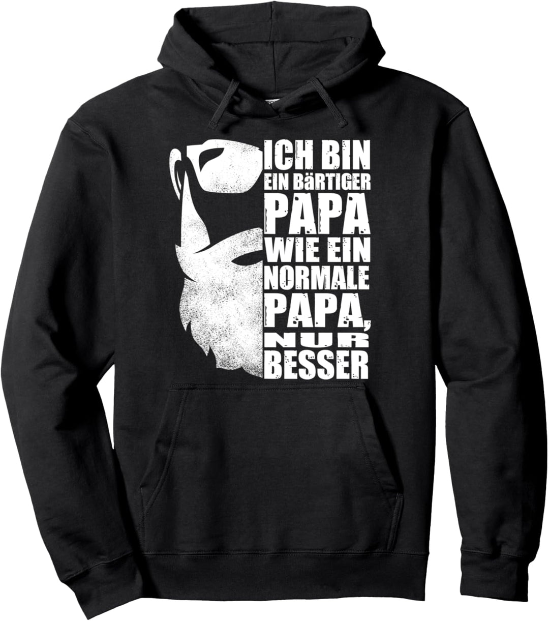 Bärtiger Papa Lustige Bart Herren Vatertag Geschenk-Idee Pullover Hoodie