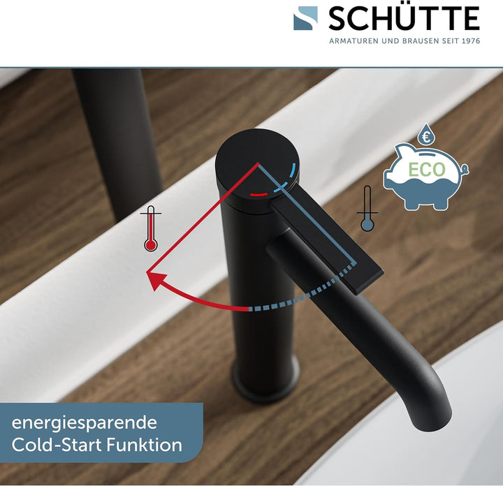 SCHÜTTE Waschtischarmatur für Aufsatzwaschbecken LOS ANGELES 33116, Wasserhahn Bad hoher Auslauf, ho