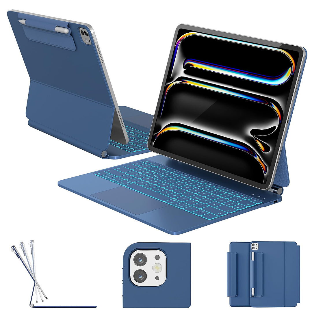 RAYMCRAFT für iPad Pro 13 Zoll (M5/M4, 2025/2024) Hülle mit Tastatur, Magic Keyboard für iPad Pro 13