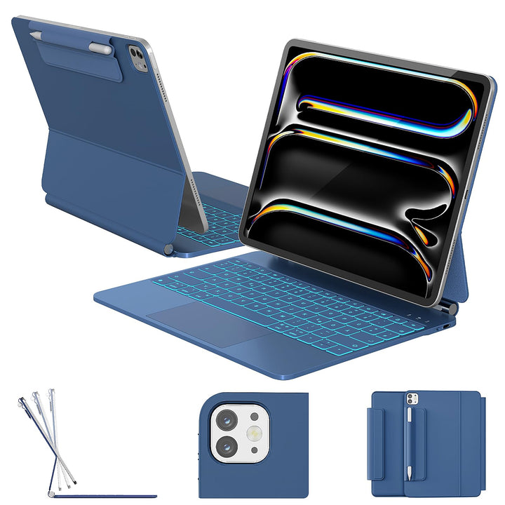 RAYMCRAFT für iPad Pro 13 Zoll (M5/M4, 2025/2024) Hülle mit Tastatur, Magic Keyboard für iPad Pro 13