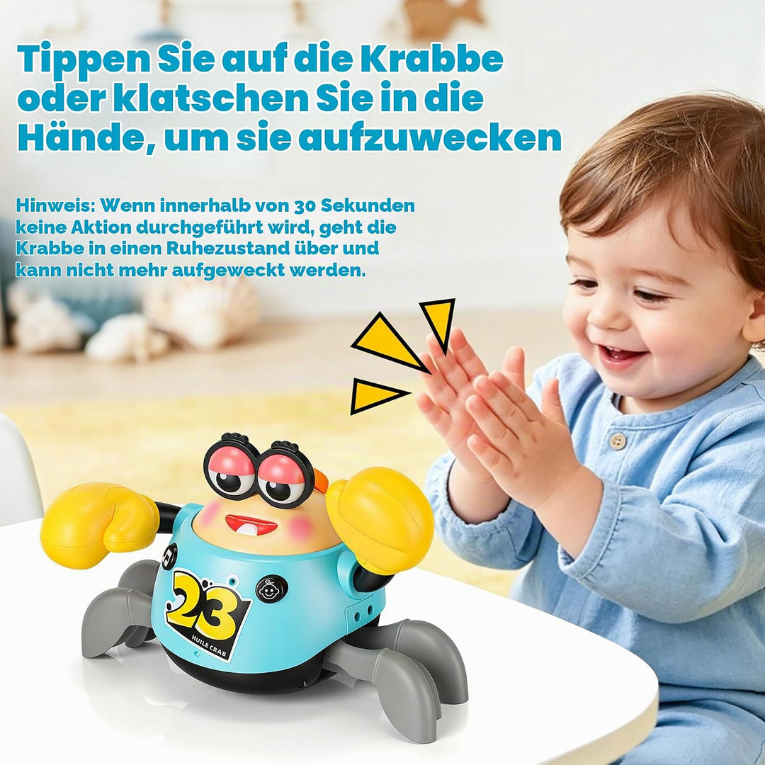 Krabbe Baby Spielzeug 6-12 Monate Krabbelspielzeug Tummy Time Toy | Interaktives mit Musik und Licht